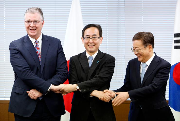 Senior officials from U.S, ROK and Japan met today in Tokyo and shared the view that the deepening military cooperation between the DPRK and Russia are deeply destabilizing and pose a grave threat to regional and global security, per Department of the State