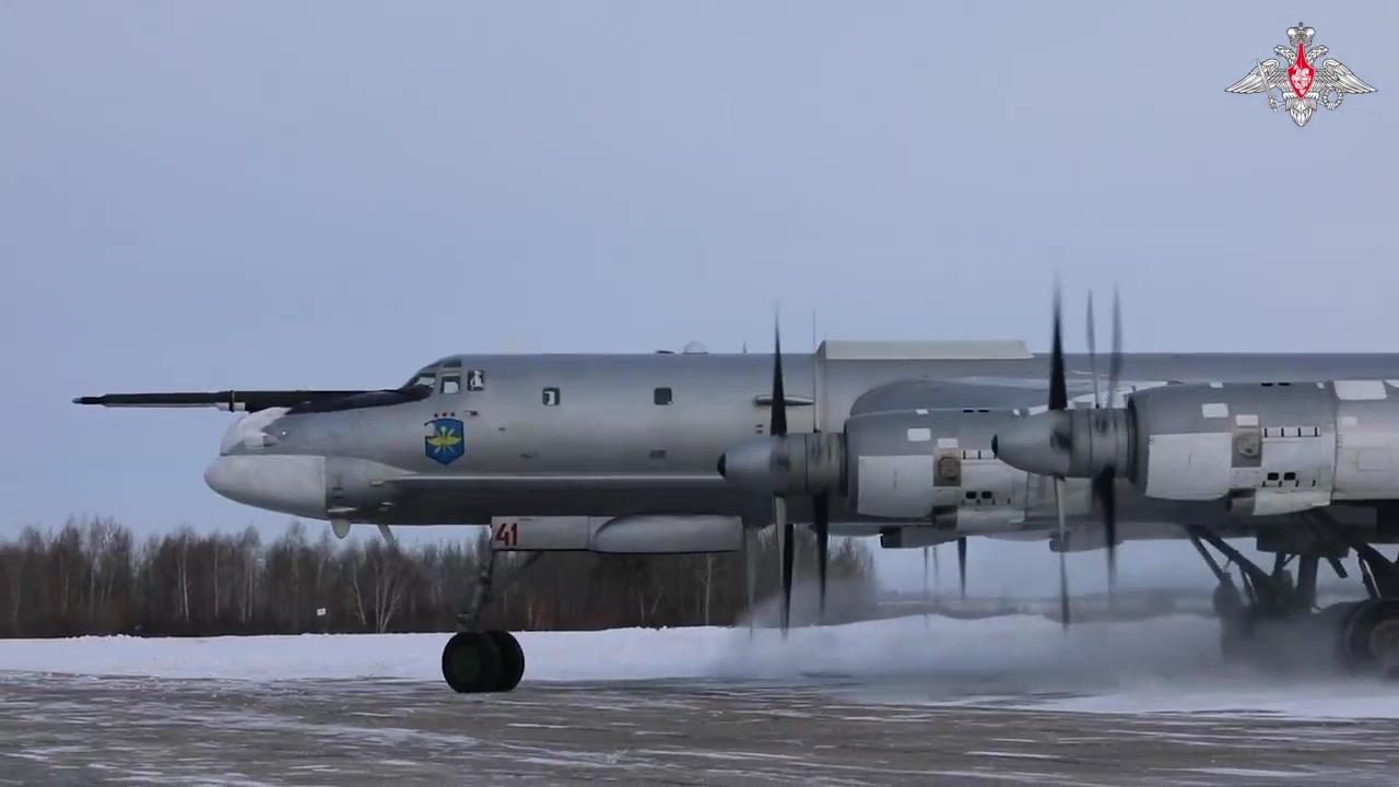 Russian MOD video of Two Tu-95MS long-range bombers flight over the Sea of Okhotsk and Sea of Japan(East Sea).The flight duration exceeded 8 hours. Su-35S and Su-30SM aircraft of the Russian Aerospace Forces escorted the bombers