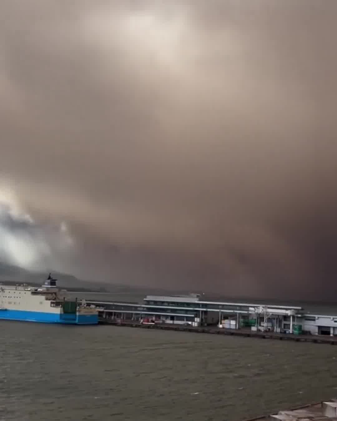Ashfall has been reported in Kagoshima City following a large eruption of Japan's Sakurajima volcano. While the volcano erupts frequently, this particular eruption has blanketed Kagoshima City in a layer of volcanic ash